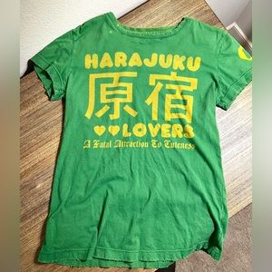 Vintage Harajuku Lovers by Gwen Stefani Short Sleeve Distressed Y2K